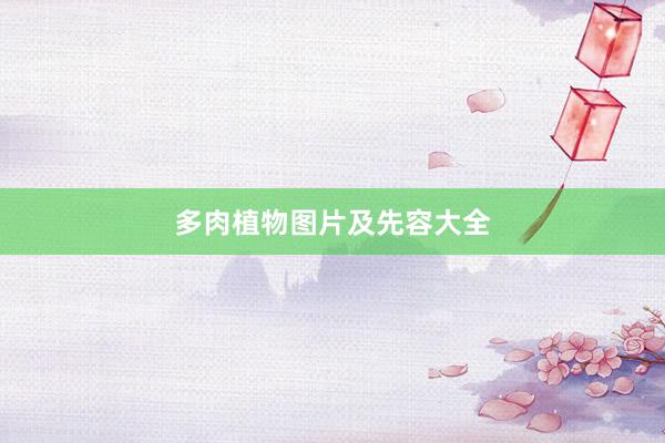 多肉植物图片及先容大全